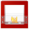 Tectum Mini  Freestanding Ventless Ethanol Fireplace in Red