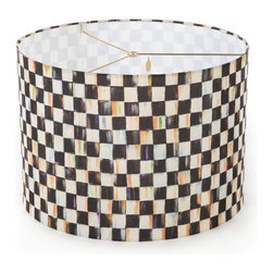 Courtly Check Drum Shade - Large | MacKenzie-Childs - Lamp Shades