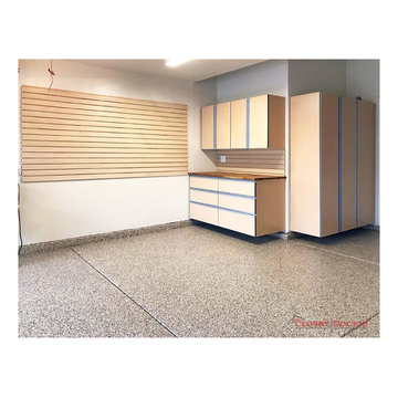 Maple Garage Cabinets & Slatwall