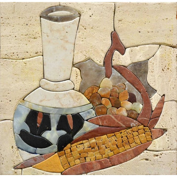 Mosaic Patterns, Corn, 12"x12"