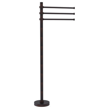 Towel Stand with 3 Pivoting 12" Arms, Venetian Bronze