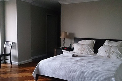 Inspiration for a modern bedroom remodel in New York