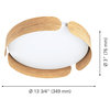 Valcasotto, 1 Light Ceiling Light, Wood, White Acrylic Shade, Integrated LED