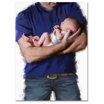 The Macneil Studio 'Man Holding Baby' Canvas Art, 35" x 47"