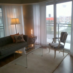 Custom Sheer Drapery in Toronto Condominium - Curtains
