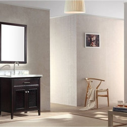 31 inch Cottage Single Sink Bathroom Vanity Set in Espresso Finish - Bathroom Vanities And Sink Consoles