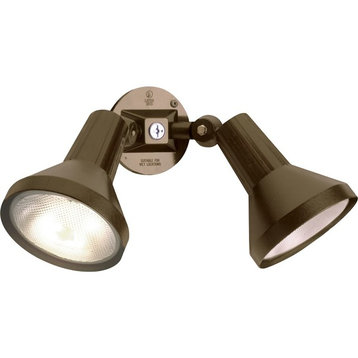 Nuvo 2-Light 15" Flood Light With Adjustable Swivel, Dark Bronze, SF77-495
