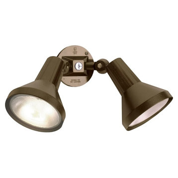 Nuvo 2-Light 15" Flood Light With Adjustable Swivel, Dark Bronze, SF77-495