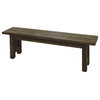 Barnwood Style Timber Peg Dining Bench, Weathered Slate, 2 Foot