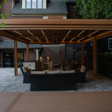 Elegant Poolside Outdoor Living Retreat