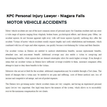 Niagara Falls Personal Injury Attorney - KPC Personal Injury Lawyer (800) 234-61