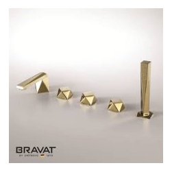 Bravat 5 hole bathtub shower faucet import from Swiss - Bathtub Faucets
