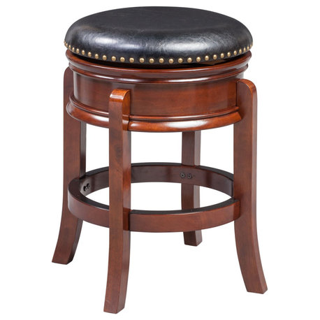 24" Hamilton Swivel Stool, Cherry