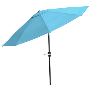 Pure Garden 10' Outdoor Tilting Patio Umbrella, Blue, Without Base
