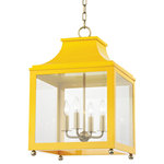 Mitzi by Hudson Valley Lighting - Leigh 4-Light Large Pendant, Aged Brass & Marigold Finish, Clear Glass Panel - We get it. Everyone deserves to enjoy the benefits of good design in their home, and now everyone can. Meet Mitzi. Inspired by the founder of Hudson Valley Lighting's grandmother, a painter and master antique-finder, Mitzi mixes classic with contemporary, sacrificing no quality along the way. Designed with thoughtful simplicity, each fixture embodies form and function in perfect harmony. Less clutter and more creativity, Mitzi is attainable high design.
