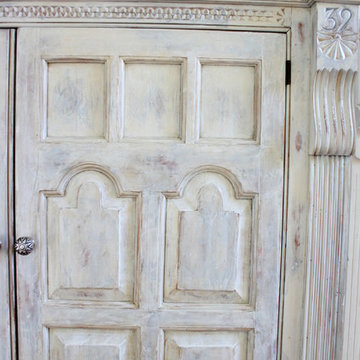 DISTRESSED ENTERTAINMENT CENTER-AFTER