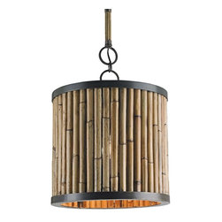 Currey & Company Averett Pendant in Bamboo - Pendant Lighting