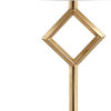 Juno Metal LED Floor Lamp, Gold Leaf, 62.5"