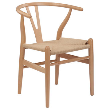 Set of 2 Replica Hans Wegner Wishbone Chair Natural