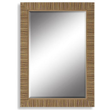 Contemporary 25" x 35" Parer Natural Mirror