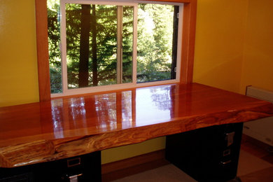 Redwood Slab Desk
