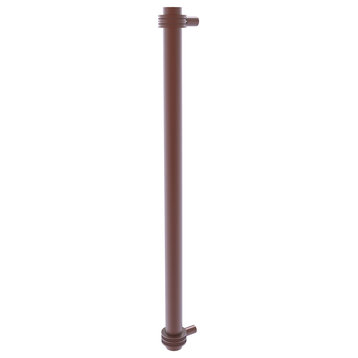 18" Refrigerator Pull With Dotted Accents, Antique Copper