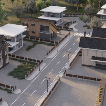 Modern Village 3D Rendering