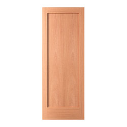 MA110 - 1-PANEL SHAKER (FLAT PANEL, NO STICKING) MAHOGANY INTERIOR DOOR (1-3/4") - Interior Doors
