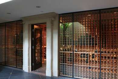 Inspiration for a mediterranean wine cellar remodel in Vancouver