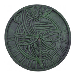Import Wholesales - Decorative Dragonfly Garden Sundial, Green, 9.75" - Sundials