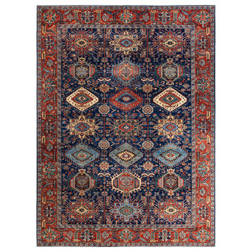 Serapi, One-of-a-Kind Hand-Knotted Runner Rug  - Blue, 10' 1" x 13' 10"