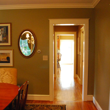 Original dining room through to kitchen in back.