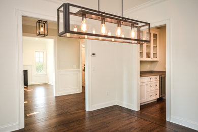 Dining room - rustic dining room idea in New York