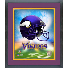 NFL Minnesota Vikings Helmet Wall Art Sign Wood Sign 24