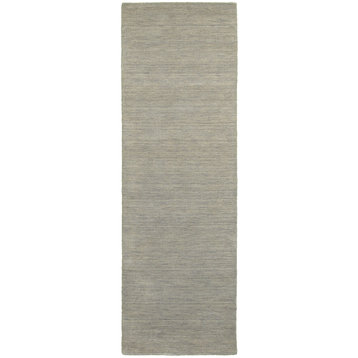 Oriental Weavers Aniston Collection Grey Solid Indoor Area Rug 2'6"X8'