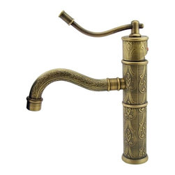 Lavorato Antique Single Handle Luxury Carved Sink Faucet - Bathroom Sink Faucets