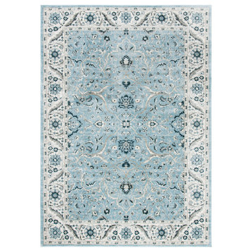 Safavieh Isabella Isa912M Traditional Rug, Light Blue and Cream, 3'0"x5'0"