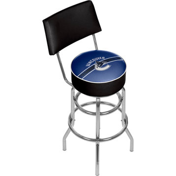 NHL Swivel Barstool With Back, Vancouver Canucks