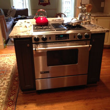 Kitchen Island New Granite Countertops Built In Stove