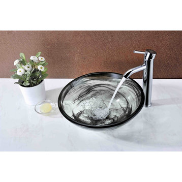 Mezzo Series Vessel Sink with Pop-Up Drain, Slumber Wisp