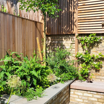 Raised Bed of Brick & Sandstone