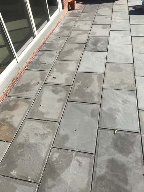Bluestone Patio Retaining Moisture/Efflorescence