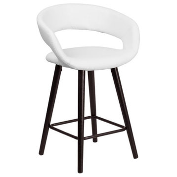 Flash Furniture 24" High Faux Leather Counter Stool in White