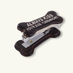 DecAlways Kiss Your Dog Goodnight Mini Bone Stapler - Desk Accessories