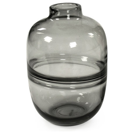 Ash Gray Glass Oval Jug