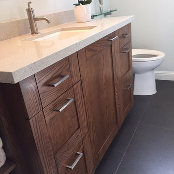 7312 larger bathroom vanity, counter top & flooring