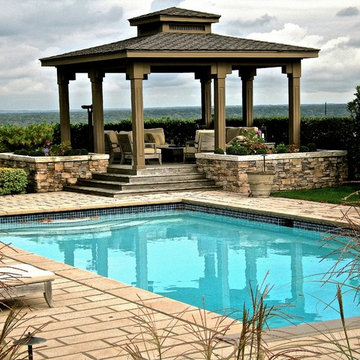 Poolside Pavilion overlooking Manhattan