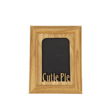 Cutie Pie Oak Picture Frame and Oak Matte, 5"x7", Vertical