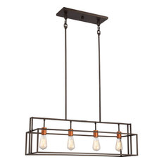 Nuvo Lake 4-Light 240W Bronze Island Pendant Ceiling Light Fixture