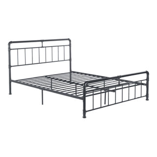 GDF Studio Sally Industrial Queen Iron Bed Frame Industrial